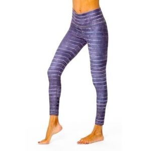 Cora Concrete Stripe Leggings Grey/Purple (Sol and Mane)
